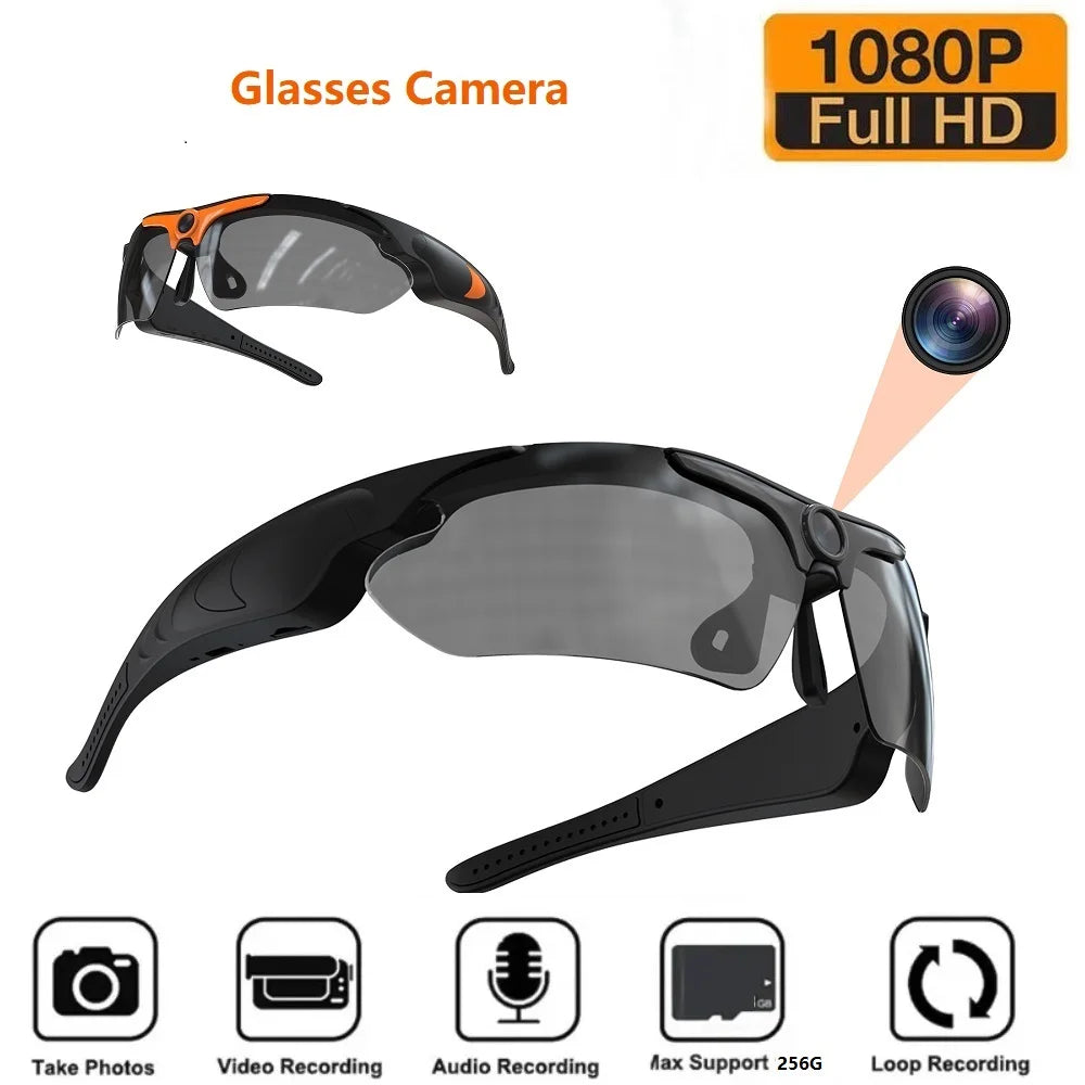 1080P Full HD Mini Camera Sunglasses Camera Outdoor Sports DV Intelligent Sports Glasses Cam DVR Wide-angle Glasses Camera