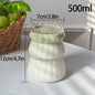 Transparant Drinking Glass Cup Creative Wave Shape Iced Coffee Tumbler Cup Juice Milk Tea Mug Drinkware Water Glasses Ripple Mug