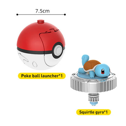 Pokemon Figure Battle Spinning Top Pikachu Pokeball Charmander Squirtle 5 Styles Pvp Interactive Game Children's Birthday Gifts