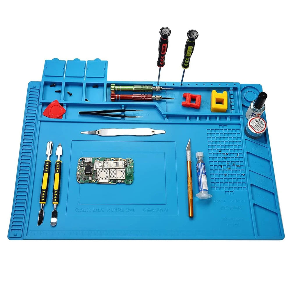 Repair Pad Insulation Heat-Resistant Soldering Station Silicon Soldering Mat Work Pad Desk Platform for BGA Soldering Station
