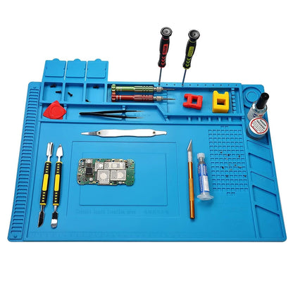 Repair Pad Insulation Heat-Resistant Soldering Station Silicon Soldering Mat Work Pad Desk Platform for BGA Soldering Station