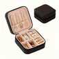 Square Jewelry Organizer Box with Lid | 6-Color Travel Case for Earrings, Necklaces & Rings - Gift for Women