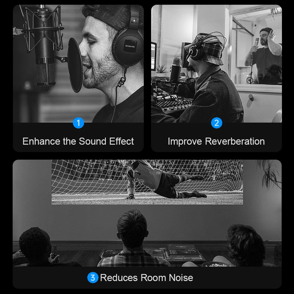 Selens 150X200cm Sound Insulation Cotton Absorption Cotton Sound Blanket Muffler Recording Photo Studio Kits photography props