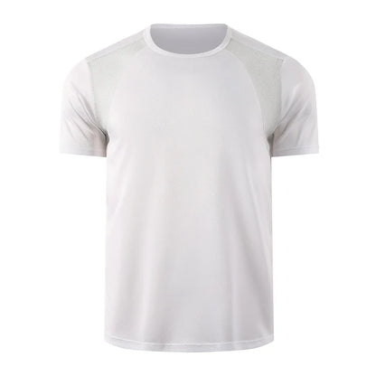1/2-Piece Men's Summer Black And White Solid Color Quick Drying Sports Short Sleeved Loose And Breathable Sports Running Trend
