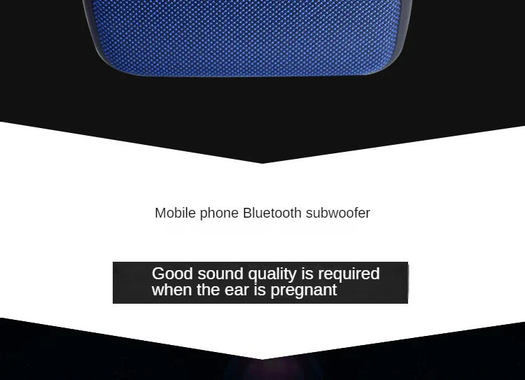 Fabric Speaker Bluetooth Wireless Connection Portable Outdoor Sports Audio Stereo Support Tf Card Mobile Phone Universal