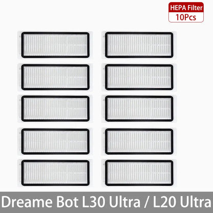 Dreame Bot L30 Ultra L20 Ultra Robot Vacuum Spare Parts Consumables Main Side Brush Hepa Filter Mop Cloth Dust Bag Accessories