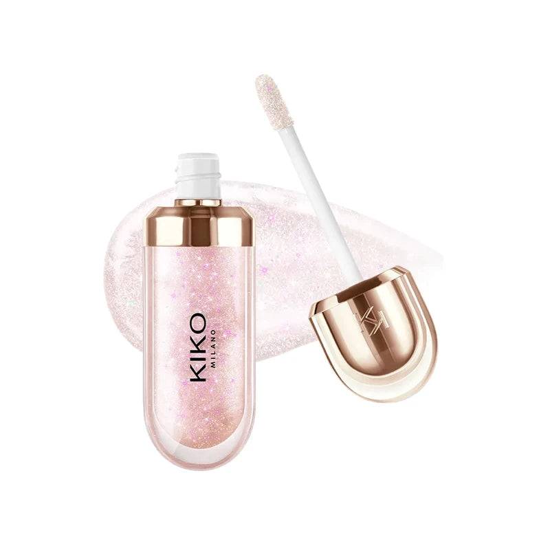 Kiko 3D Hydra Lip Gloss Non-fading Waterproof Blusher Moisturizing Shimmer Makeup Lip Gloss Lipstick Brun Pearly Mauve Liner