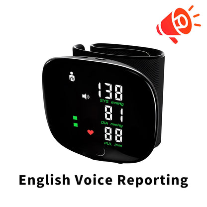 Rechargeable Blood Pressure Monitor 1 Users Medical Tonometer Wrist Cuff Digital Irregular Pulse Heart Rate Tensiometer
