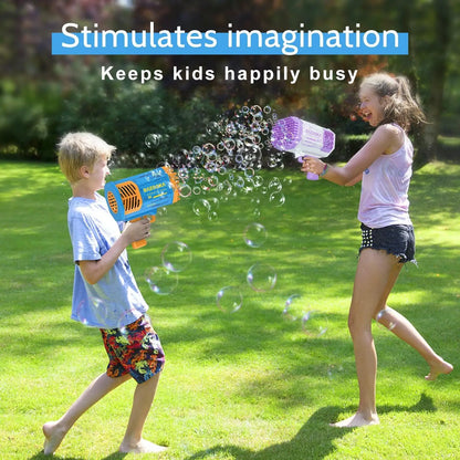 Bubble Gun Machine Without Solution - 40/69/109 Holes Blaster for Kids Outdoor Summer Toy, Party Favors - Bubble Maker Blowers