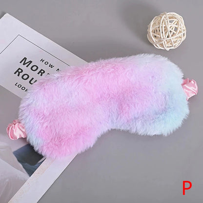 1Pc Sleeping Mask Sleeping Blindfold Soft Plush Eye Masks Cute Love Cloud Eye Cover Plush Mask Eyepatch Nap Health Eye Cover