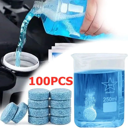 Solidny środek czyszczący do szyb samochodowych w tabletkach musujących, automatyczne wycieraczki, tabletki do czyszczenia szkła, skoncentrowany detergent