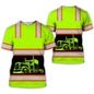 Work Clothing Summer Breathable Men's T-shirt 3D Printing Style Trucker Safety Transportation Work Uniform Oversized Loose Tops