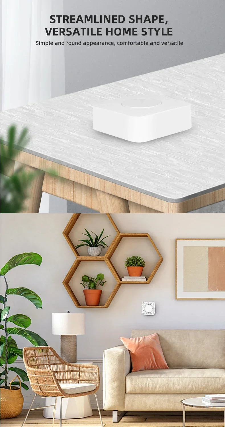 Tuya ZigBee/WiFi Air Quality Detector PM2.5 Formaldehyde VOC CO2 Temperature Humidity 6in1 Smart Air Box Sensor Via Alexa Google