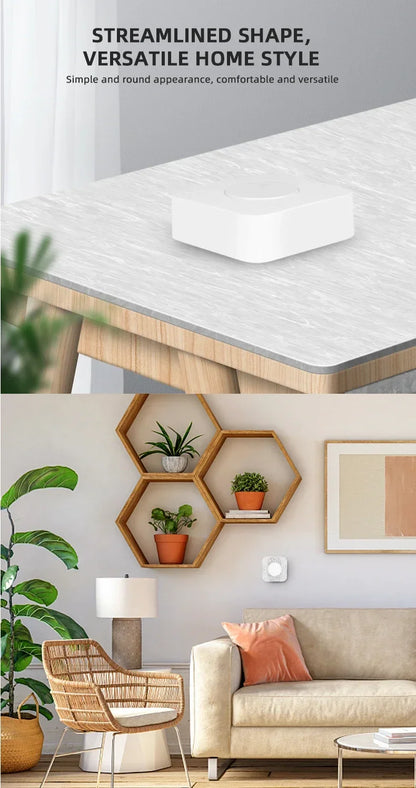 Tuya ZigBee/WiFi Air Quality Detector PM2.5 Formaldehyde VOC CO2 Temperature Humidity 6in1 Smart Air Box Sensor Via Alexa Google