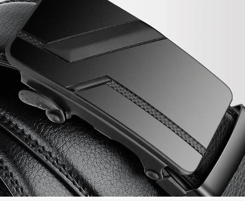 New Men's Belt PU Leather Belt Business High Quality Fashion Male Belt Automatic Buckle Belt for Popular