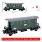 Vintage Dual Cab Train MOC Blocks, Detailed Retro Railway Locomotive, Educational DIY Toy for Train Fans, No Paper Manual