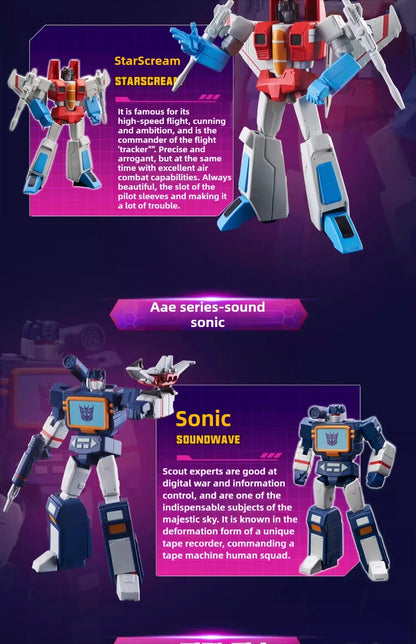 Blind Box Transformers Articulated Figure - AULDEY AAE Optimus Prime Soundwave Multi-Pose Action Model Display Gift for Kids