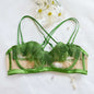 BANERDANNI Light Luxury Sexy French Backless Bra Set - Sheer Mesh Minimizer Bralette Ultra-Thin Lace Lingerie Limited Stock Sale