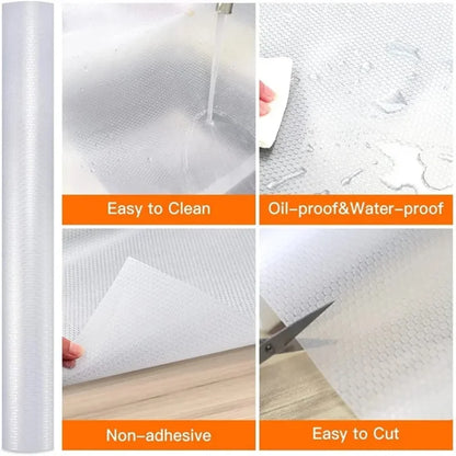 Drawer Liner Moisture Proof Cabinet Mat Waterproof Oil-proof Sticker Kitchen Cupboard Wardrobe Countertop Anti-mold Anti-dirt