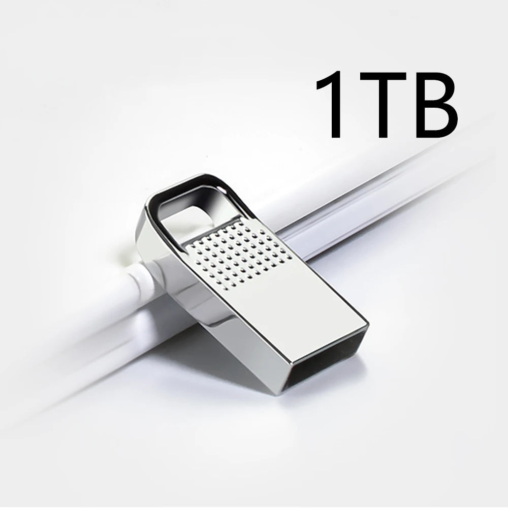 Mini USB 3.0 Pendrive 1TB 512GB 128GB Silvery External Storage Metal Memory Flash Drive USB Storage Key Pen Drive For Computer