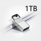 Mini USB 3.0 Pendrive 1TB 512GB 128GB Silvery External Storage Metal Memory Flash Drive USB Storage Key Pen Drive For Computer