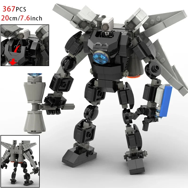 Moc Skibidi Toilet Figures Model Blocks Titan Cameraman Speakerman Construction Toys Party Halloween Decoration Boys Gifts