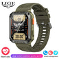 LIGE 2026 Zewnętrzny Smartwatch Męski 2.01" Ekran IP68 Wodoodporne Zegarki Wytrzymały Wojskowy Bluetooth Połączenia Smartwatch dla Androida i iOS
