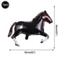 1pc Oversized Horse Balloon Cowboy Giant Horse Aluminum Film Balloon Farm Animal Horse Theme Birthday Party Decoration Kids Toys