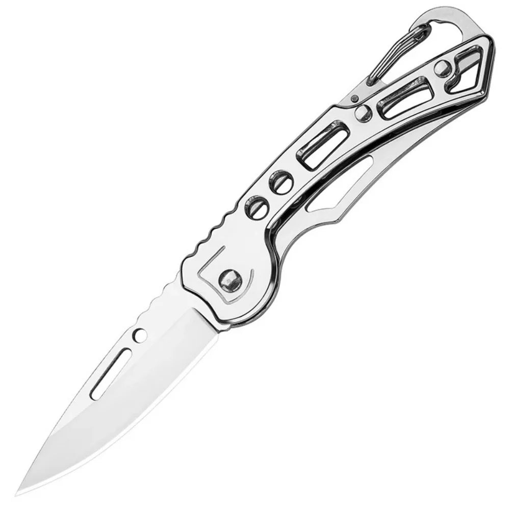 Folding Pocket Knife Portable Stainless Steel Fruit Knife with Non-slip Handle Outdoor Survival Hunting Camping Household Tools