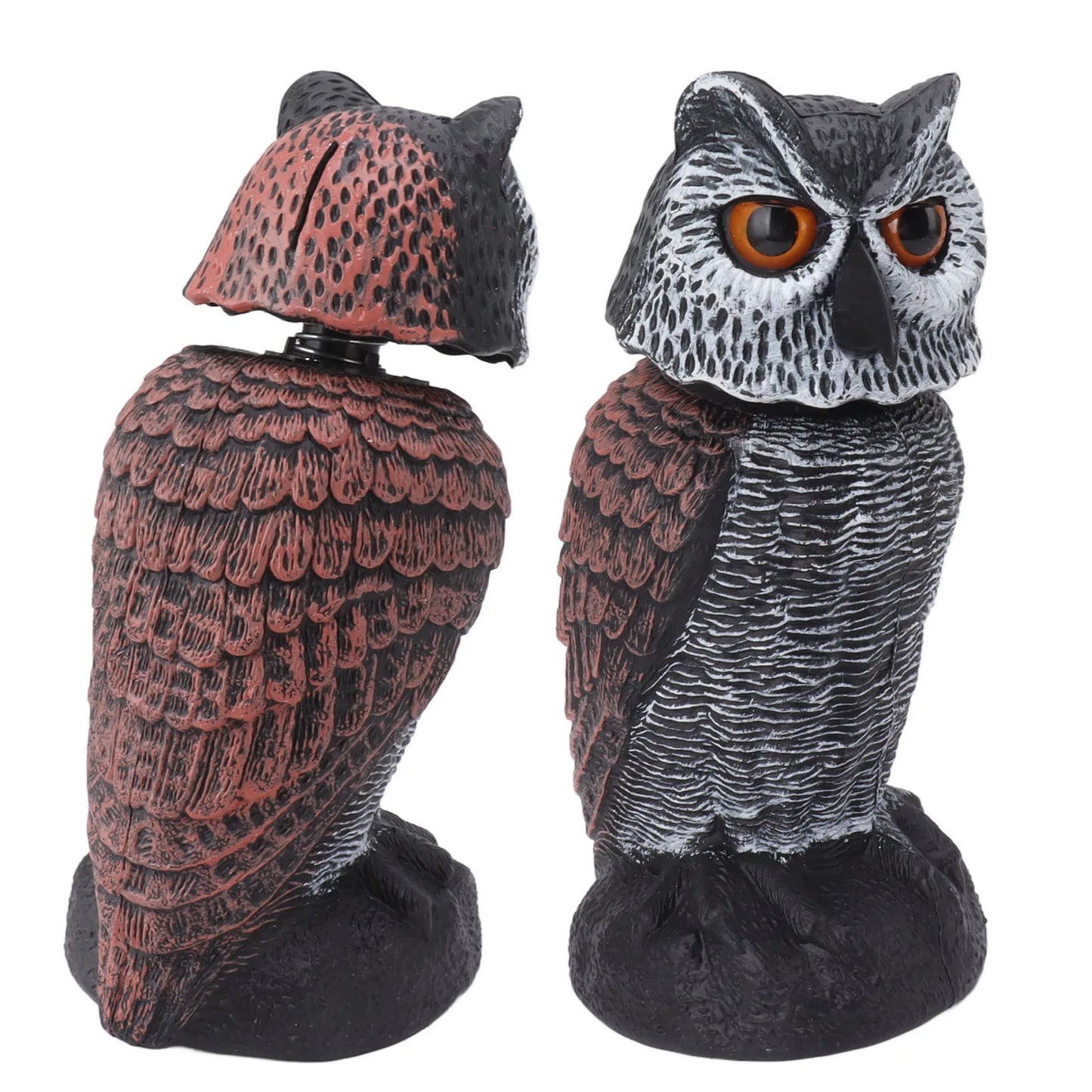 Owl Decoy to Scare Birds Owl Decoy Plastic Shake Head Owl Decoy To Scare Birds Away Scarecrow Fake Owl Outdoor Garden Decoration
