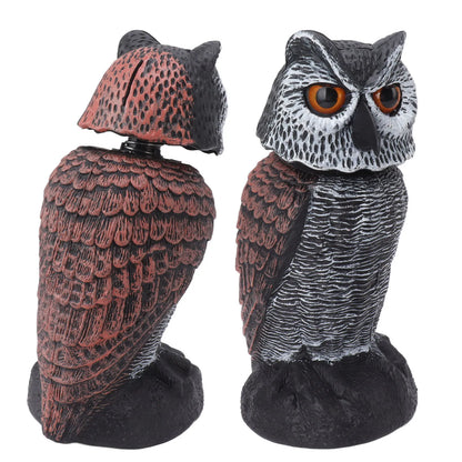 Owl Decoy to Scare Birds Owl Decoy Plastic Shake Head Owl Decoy To Scare Birds Away Scarecrow Fake Owl Outdoor Garden Decoration