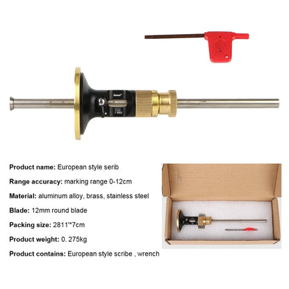 Blade Scribing Tools European Style Scriber New Carpentry Parallel Line High Precision Woodworking Scriber Wheel Marking Gauge