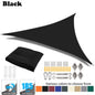 Triangle Sun Shade Sail Canopy UV Block Sun Shelter with Fixing Kits for Outdoor Patio Pool Beach Backyard Garden Sunscreen Tent
