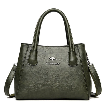2 Pockets Solid Color Bucket Bag Leather Shoulder Bag for Women 2024 Luxury Handbags Women Bag Designer Elegant Lady Hand Bag