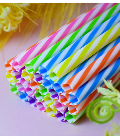 30-Pack of Two-Tone Twisted Straws, Reusable—A Must-Have for Parties, Bars, and Birthday Celebrations