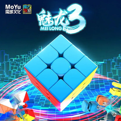 MoYu MeiLong 3x3x3 Stickerless Magic Cubes Speed Puzzle Cubo Magico Adult Toys Game Birthday Christmas Gifts For Children