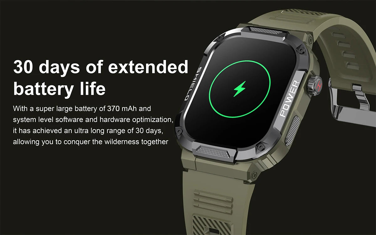 2026 AI Głos Mężczyźni Smartwatch Wojskowy Monitor Zdrowia Bezprzewodowe Połączenia Fitness Wodoodporny Sportowy Smartwatch dla Telefonów z iOS i Androidem
