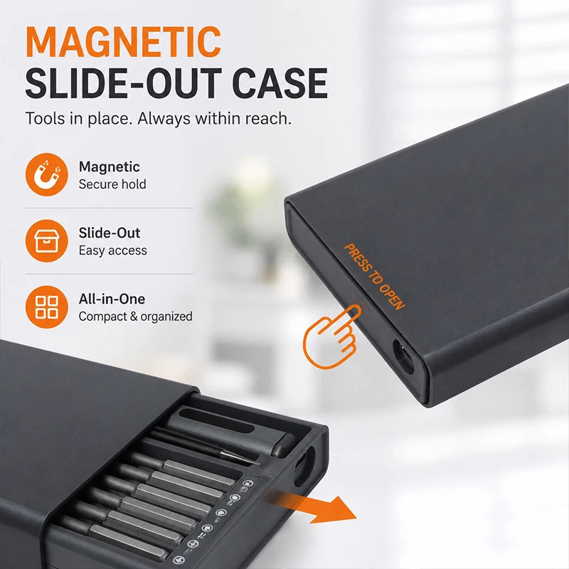 68 in 1 Rechargeable Electric Screwdriver Set Portable Magnetic Screwdriver Bits for iPhone PC Watch Electronic Repair Tool