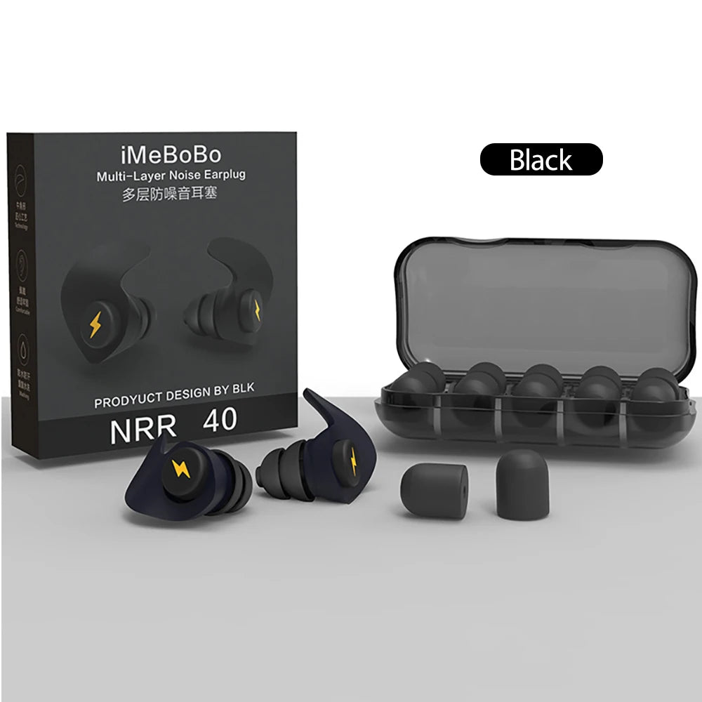 Earplugs Plug Sleep Earplug Anti Bruit Foam Noise Sleeping Cover Ears Silicone For Soundproofing Reduction Ratio Soft Ear Plugs