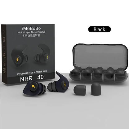 Earplugs Plug Sleep Earplug Anti Bruit Foam Noise Sleeping Cover Ears Silicone For Soundproofing Reduction Ratio Soft Ear Plugs