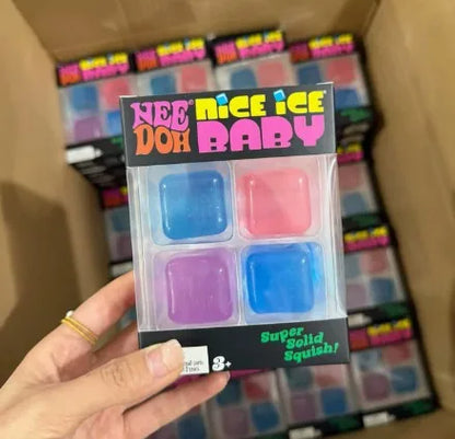 New 4-piece Swill NeeDoh Youth Pressure Ball Super Soft Plastic Sensory Toy Adult Office Stress Relief Toy Gifts