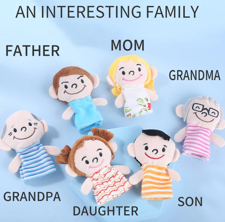 Children Animal Education Dolls Baby Finger Plush Doll kids Hand finger puppets Toy Teaching Aids Boys Girls tell story material
