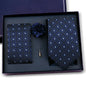 Elegant Ties For Men Classic Paisly Neck Tie Pocket Square Brooch Set With Gift Box Mens Business Wedding Suit Accessories