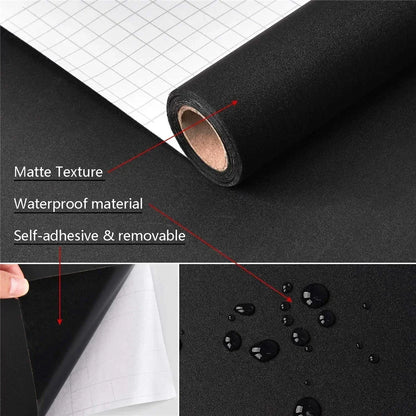 40cm wide vinyl matte decorative contact paper self-adhesive waterproof removable wallpaper for furniture renovation