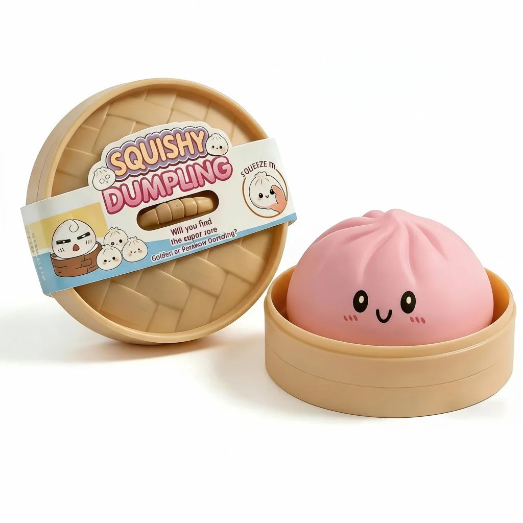1-12Pcs Glitter Dumpling Glitter Dumpling Squishy with Box Dumplings Sensory Squeeze Toy for Stress Relief Birthday Gift