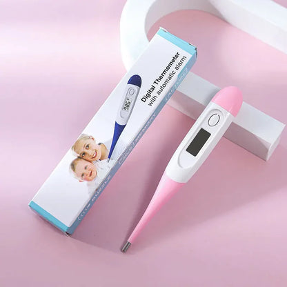 Digital Thermometer with Soft Tip, Oral & Armpit Temperature Test for Baby Adults, Home First Aid Fever Detection Tool