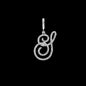 Fashion 26 Cursive Initial Letter Zircon Pendant Necklace For Women Shiny Crystal Alphabet Rope Chain Necklace Hip Hop Jewelry