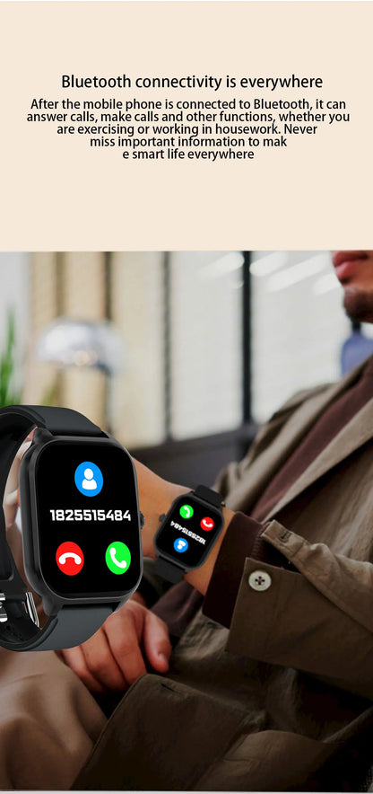 2.01'' Smartwatches Fitness Tracker Blood Pressure Monitor BT Call Sports Wrist Smart Watches for Men Women 2026 Android Phones