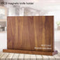 Long Magnetic Knife Block Acacia Wooden Kitchen Knife Holder Kitchen Counter Strong Enhanced Magnets Stands Storage Knife Holder