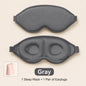 3D Contoured Sleep Eye Mask With Earplugs Zero‑Pressure Light Blocking Blindfold Adjustable Strap Soft Sleeping Mask For Travel